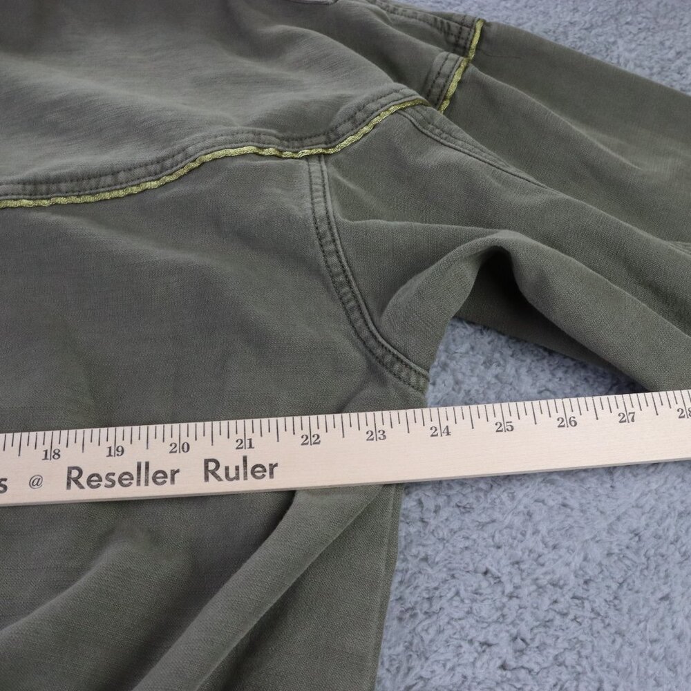 Free People Military Jacket Women Small Green Slouchy Canvas Full Button Utility - Picture 10 of 10